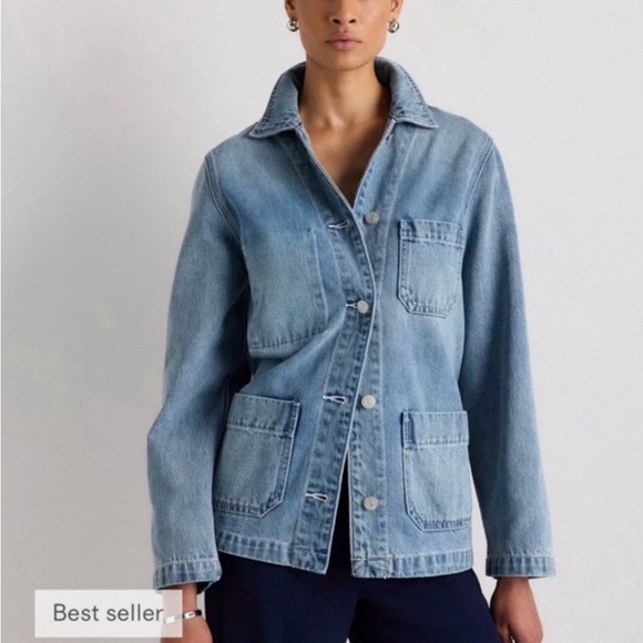 Quince Jackets & Blazers - QUINCE 100% Organic Cotton Chore Denim Jacket